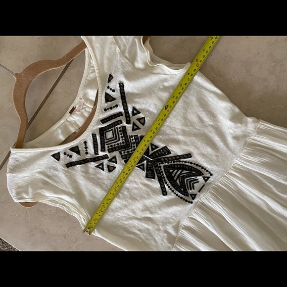 Free People Toosaloosa Slub Meadow Ivory Casual Maxi Dress XS 🌿A6 - Picture 12 of 16